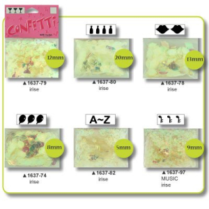 Vaessen Creative • Confetti's 5 mm. alfabet Irise (A1630-82)